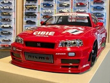 Tamiya Nissan Skyline Gt-r R34 110 Rc Car Painted Body Shell Red