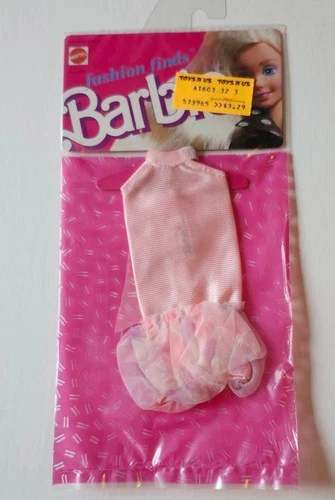 Barbie Fashion Finds PInk Ruffle Dress NIP 1039 1064 Sealed VTG 1988