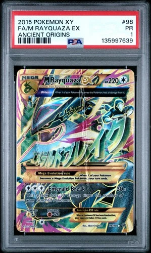 PSA 1 M Rayquaza EX 98/98 2015 Ancient Origins Ultra Rare Pokemon Card
