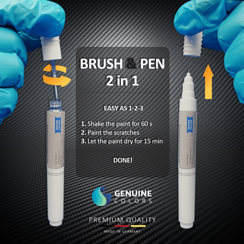 YP5 Blue Touch Up Paint for Hyundai ELANTRA I30 AVANTE IONIQ VENUE INTENSE BLUE - Picture 2 of 3