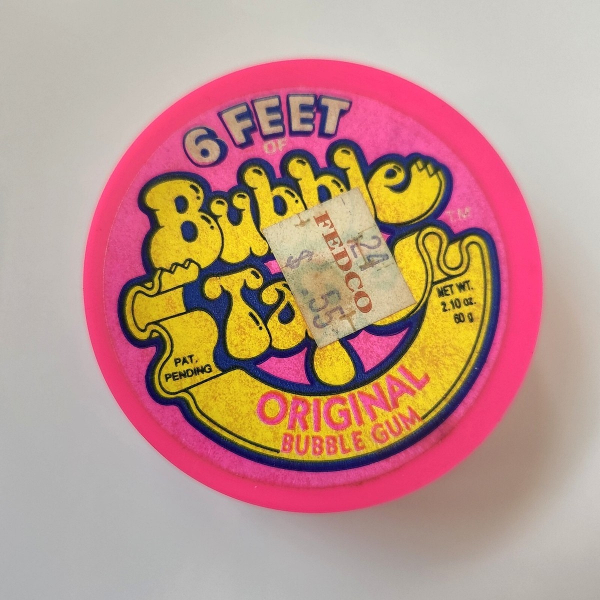 Vintage Original Bubble Tape Gum Candy Container with GUM