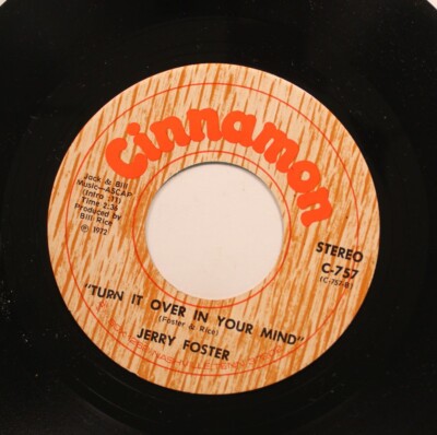 Country Rare Nm! 45 Jerry Foster - Turn It Over In Your Mind / Turn It Over In Y