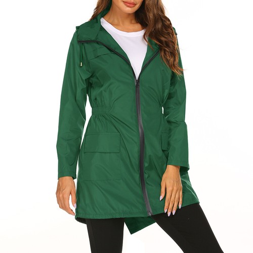 Raincoat Waterproof Jacket Outdoor Jackets Outwear Windbreaker Zipper Solid ∂ - Picture 17 of 17