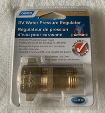 Camco Water Pressure Regulator 40051 RV Gold Brass RV & Marine Plumbing Use