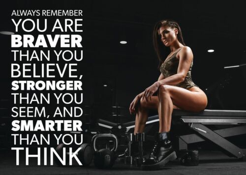 Gym Motivational Posters Work Out Insperational Quotes Wall Art - Picture 15 of 28