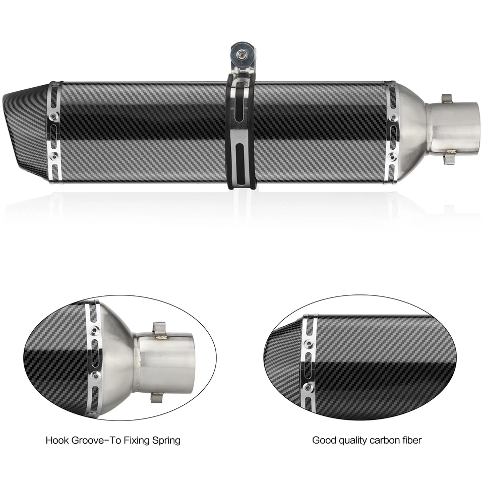 470mm Slip on Exhaust Muffler Pipe DB Killer For 38-51mm Universal Motorcycle - Image 4 of 4