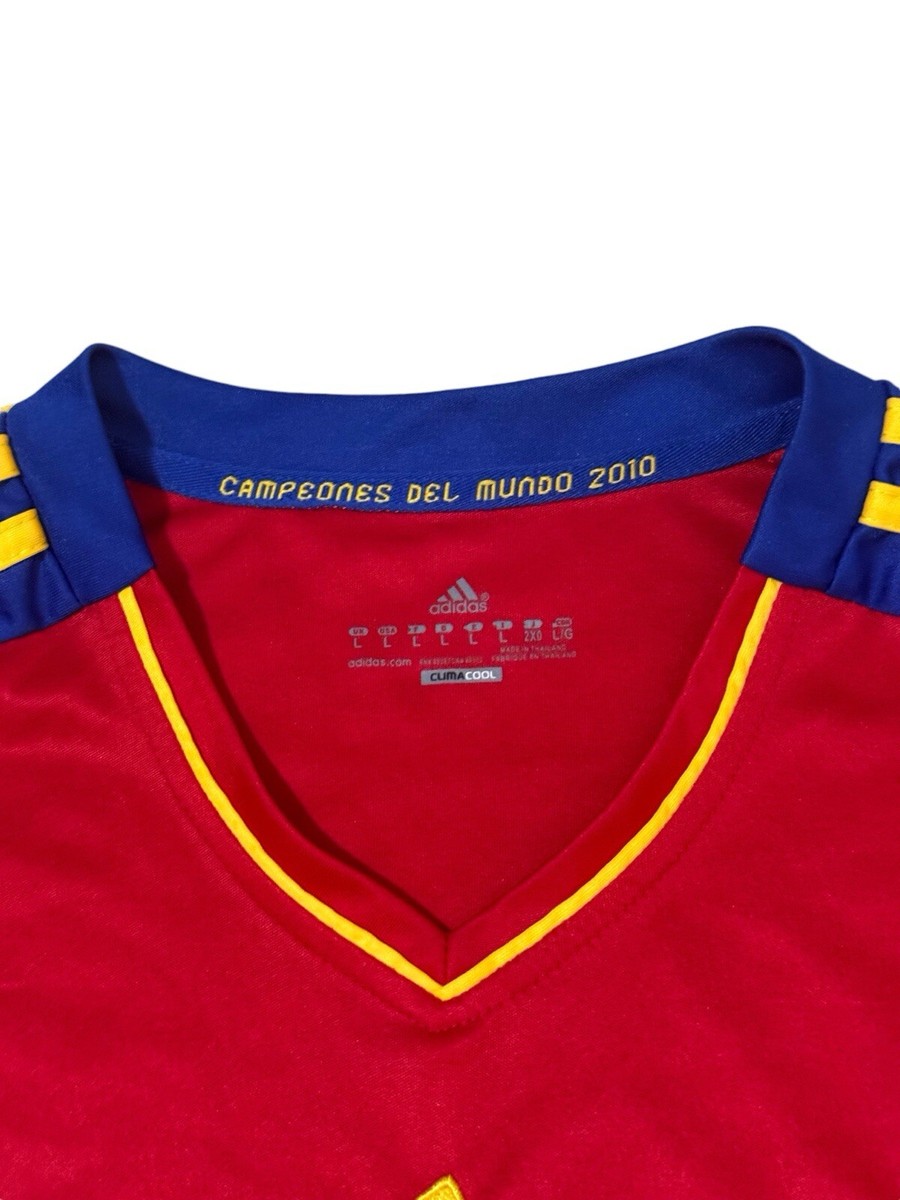 【美品】スペイン代表 2010 FIFAワールドカップ サッカーシャツ サッカー スペイン代表 ユニフォーム 2010年ワールドカップ優勝