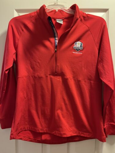 Ryder Cup 2016 Hazeltine 1/4 Zip Jacket Red Therma-Fit Womens L - Picture 1 of 4