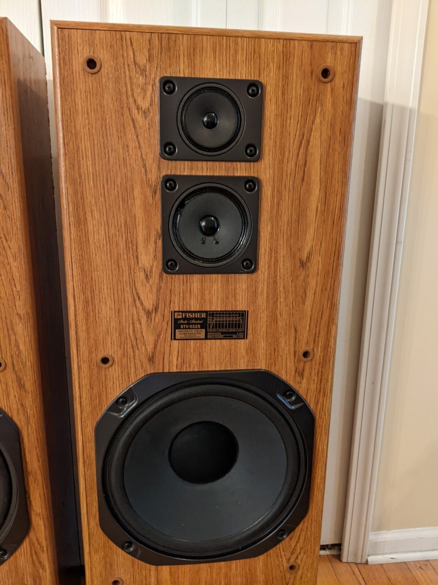 FISHER 3-WAY FLOOR SPEAKER SYSTEM STV-9325 VINTAGE 1980s SOUND