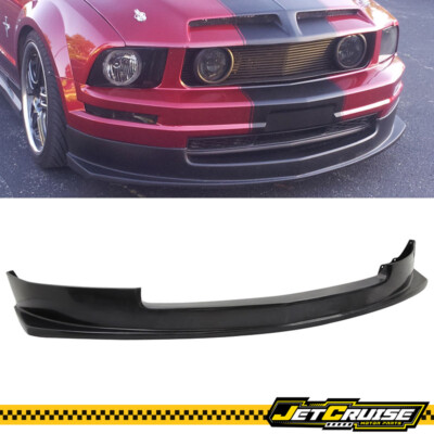 Front Chin Lip Spoiler For 2005-2009 Ford Mustang V6 – IK Style, PU Black, Unpainted