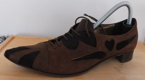 Escarpins Vintage Femme Années 1950 - Cuir Véritable - Taille ~36 - Talon 6 Cm - Marque Hans Sachs