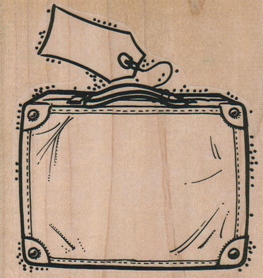 SuitCase With Tag 3 3/4 x 3 3/4