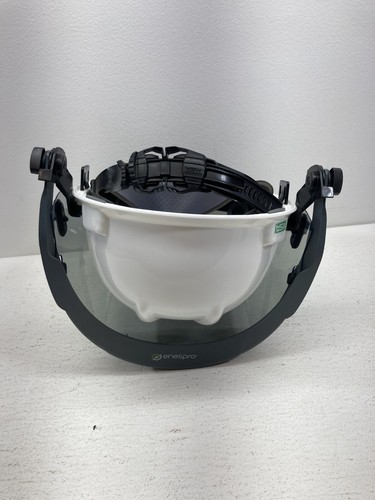 MSA 12 Cal Enespro Face Shield con staffa scanalata e cappello rigido bianco H12HTH taglia Md - Foto 13 di 14