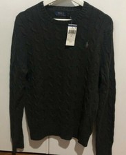 Polo Ralph Lauren Sweater Warm Winter Sweater Knit Charcoal US Men Size S NEW
