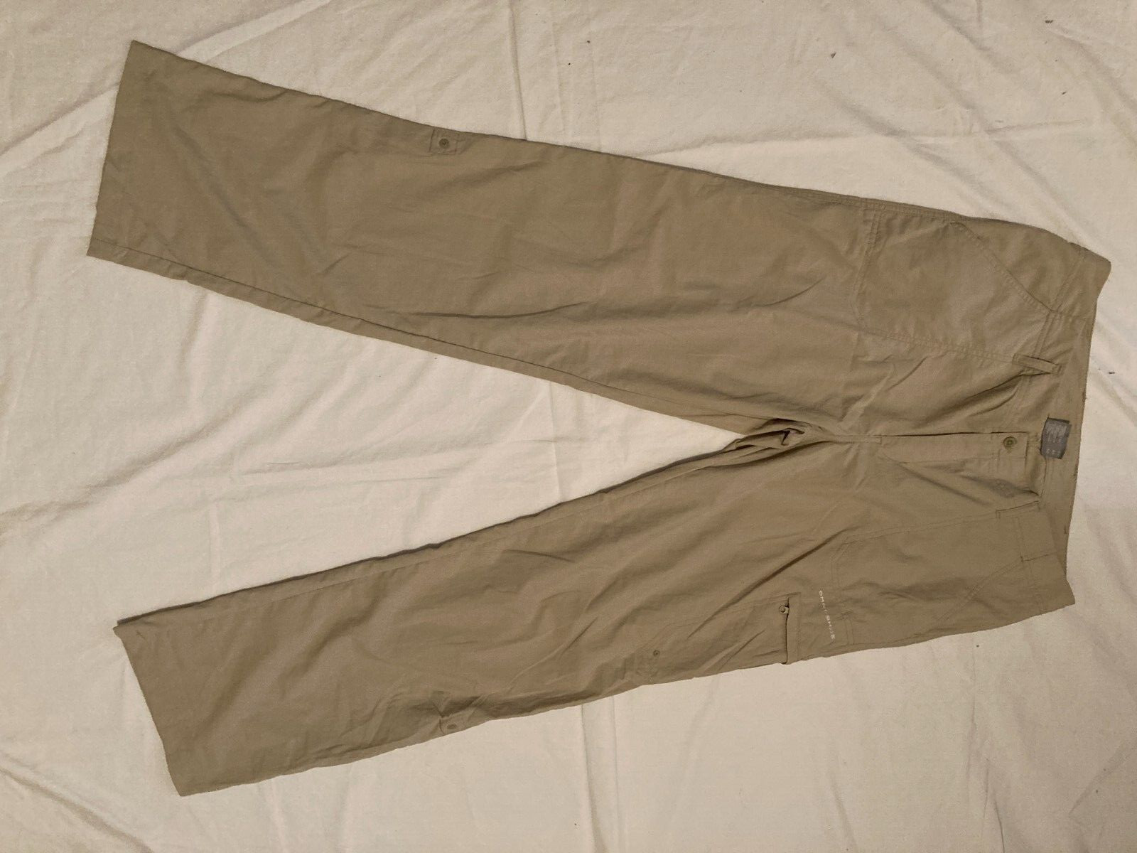 Columbia PFG Khaki Cargo Nylon Casual Pant Zippered P… Gem