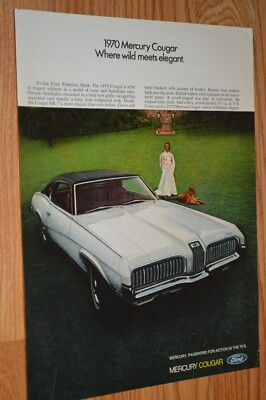 #ad 1970 MERCURY COUGAR XR7 ORIGINAL VINTAGE ADVERTISEMENT PRINT AD 70 XR 7 $9.49