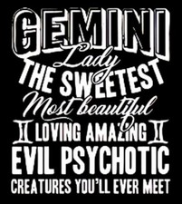 Gemini Lady The Sweetest Most Beautiful Loving Amazing Evil Zodiac Sign-MAGNET
