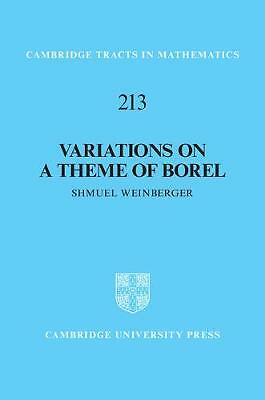 Variations on a Theme of Borel Weinberger Hardback Cambridge University Press