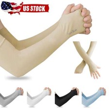 1/2/5Pair Men Womens Cooling Arm Sleeves Cover UV Sun Protection Sports Outdoor