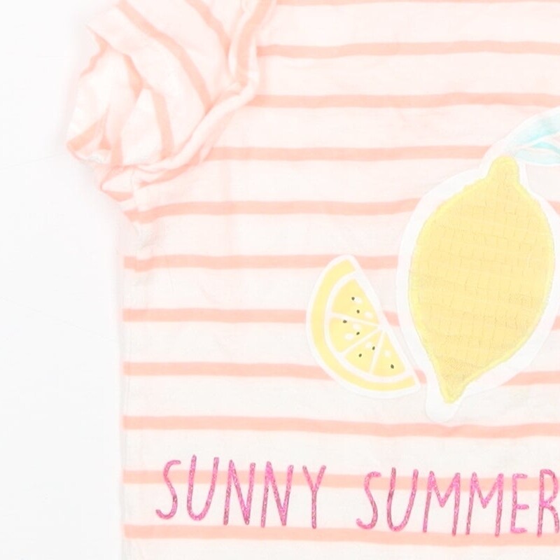 Primark Girls Striped Cotton Blend T-Shirt Size 18-24 Months image 9