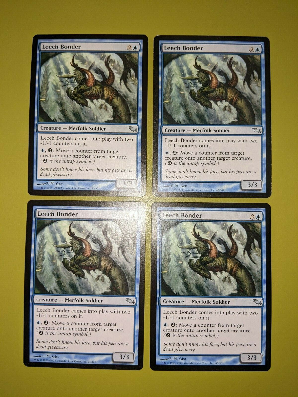 Leech Bonder x4 Shadowmoor 4x Playset Magic the Gathering MTG | eBay