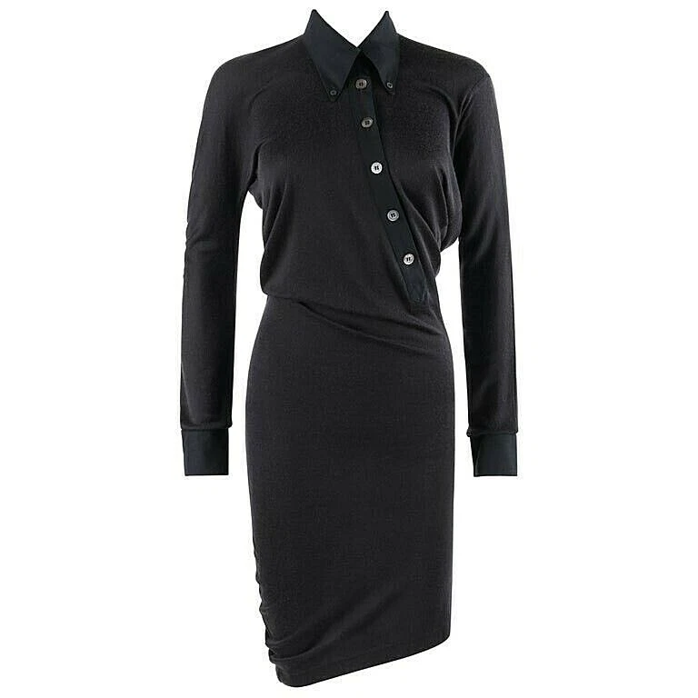 Alexander McQueen asymmetric knitted wool jumper - Black