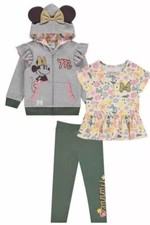 3-Piece Set Disney MINNIE MOUSE Hooded Jacket Top Leggings Size 5