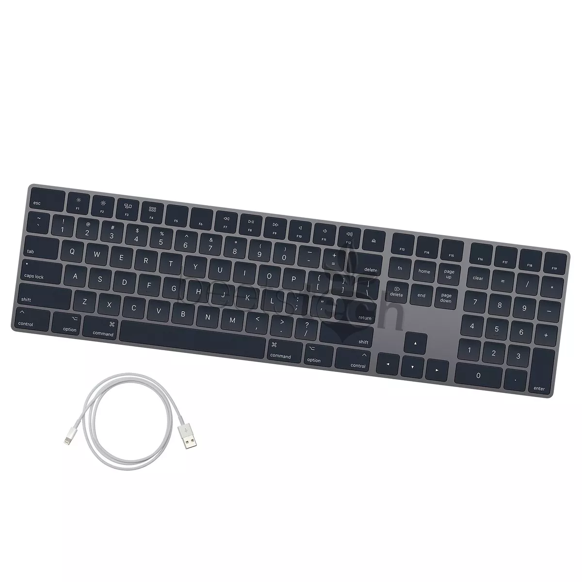 APPLE MAGIC KEYBOARD w/ NUMERIC KEYPAD (SPACE GRAY) + LIGHTNING CABLE -  A1843