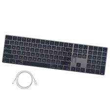 GR_B APPLE MAGIC KEYBOARD w/ NUMERIC KEYPAD (SPACE GRAY) + LIGHTNING CABLE A1843