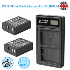 2x NP-W126 NP-W126S Battery + Dual Charger For Fujifilm X-A1 X-A2 X-A3 X-A5 Pro2