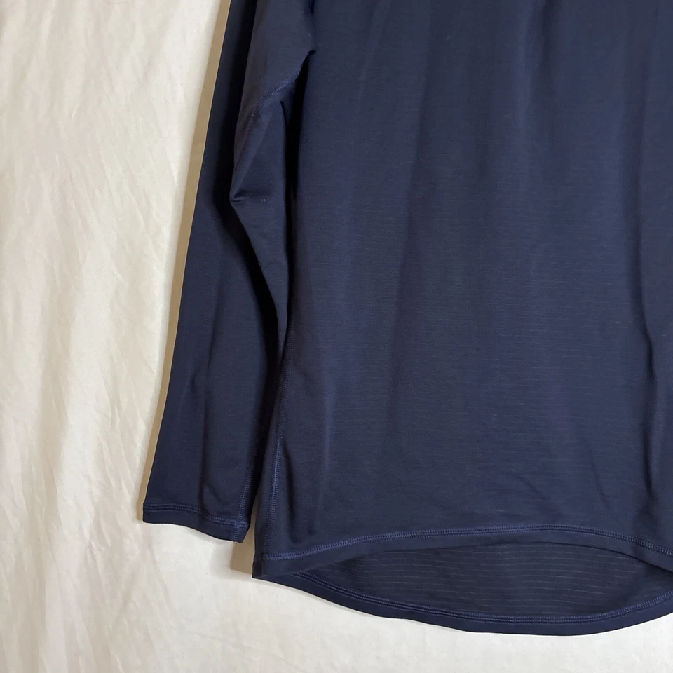 Pullover Pearl Izumi Vintage Azul Marino X-Static 1/4 Cremallera Manga Larga Para Hombre Grande Foto 3 de 4