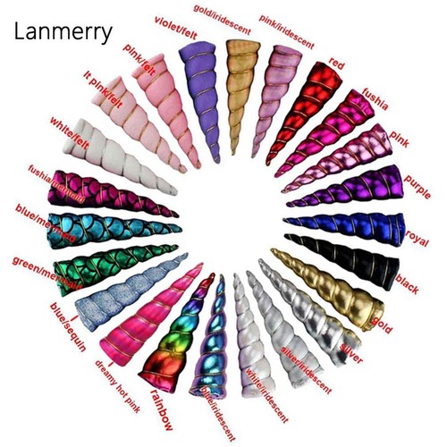 Glitter Unicorn Horn-For Children Party DIY Cosplay Festival Headbands 5'' 10PCS - Picture 7 of 40