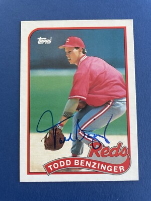 1989 Topps Traded Baseball #9T Todd Benzinger Auto Autograph Authentic ...