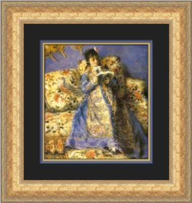 Pierre-Auguste Renoir Camille Monet Reading Custom Framed Print