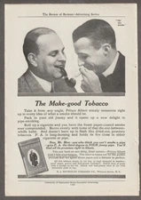 1911 PRINCE ALBERT TOBACCO Magazine Ad ~JIMMY PIPE~ R.J Reynolds ~ FRANKLIN CAR