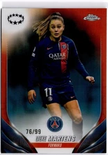 Lieke Martens 2023-24 Topps Chrome Women's Color Match Refractor #81 PSG #76/99