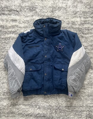 Vintage Dallas Cowboys Jacket Triple Fat Goose Down Coat NFL Men's