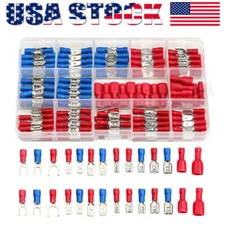 140PCS Electrical Cable Wire Crimp Terminals Butt Splice Wire Connectors Kit 