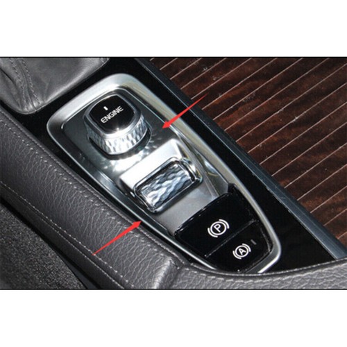 Chrome ABS Car Electronic Handbrake Frame Cover Trim 1P For Volvo XC60 2018-2022 - Foto 8 di 18