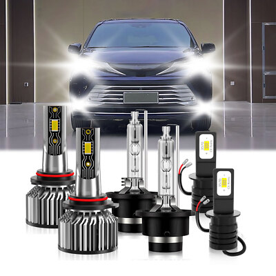 For Toyota Sienna 2004-2005 LED HID Headlight High Low+Fog Light Kit Bulbs White