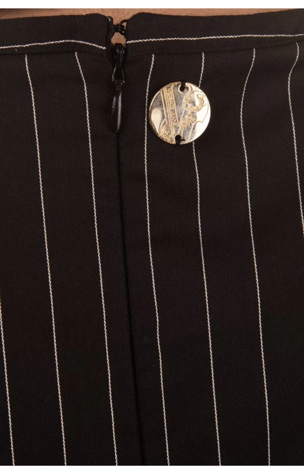 Abito a tubino Versace Jeans prezzo consigliato €325 taglia 42 M sfoderato a righe scollo a scoop zip dietro