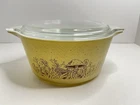Pyrex Vintage Forest Fancies Mushroom Casserole Dish 1.5 Liter 474B Lid Pristine
