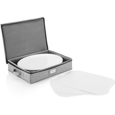 Platter Storage Case - Hard Shell, Stackable, Padded - Fits 4 Serving Platters