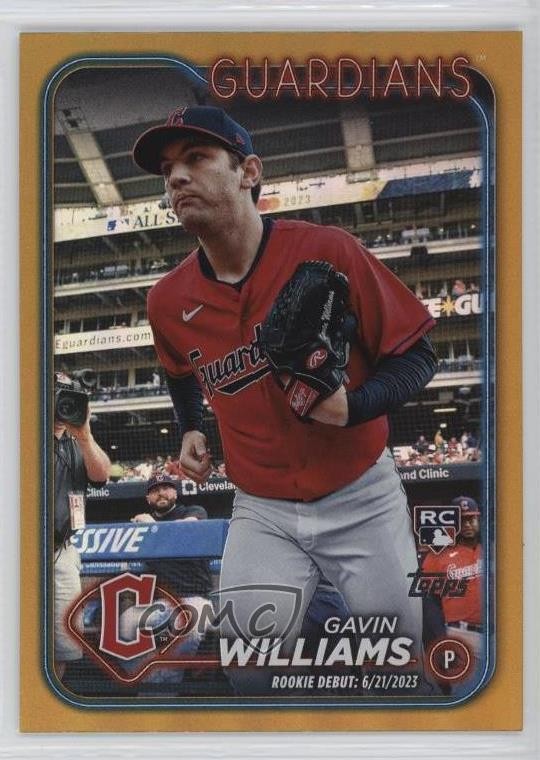 2024 Topps Update Debut Gold Rainbow Foil Gavin Williams #US294 Rookie RC 0ui7