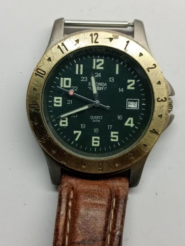 Mens Sekonda Safari Watch working Battery In Part Strap Missing Needs Replacing