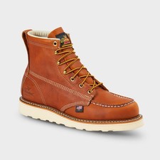 Thorogood Men's 6" Soft Toe Moc Toe Work Boots Brown Leather Free Ship