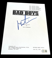 MARTIN LAWRENCE SIGNED AUTOGRAPH MOVIE SCRIPT BAD BOYS WILL SMITH BECKETT BAS D