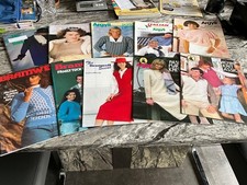 LOT 1 - JOB LOT OF  10 VINTAGE  MACHINE KNITTING MAGS - MNW SUITS - COLLECTIONS