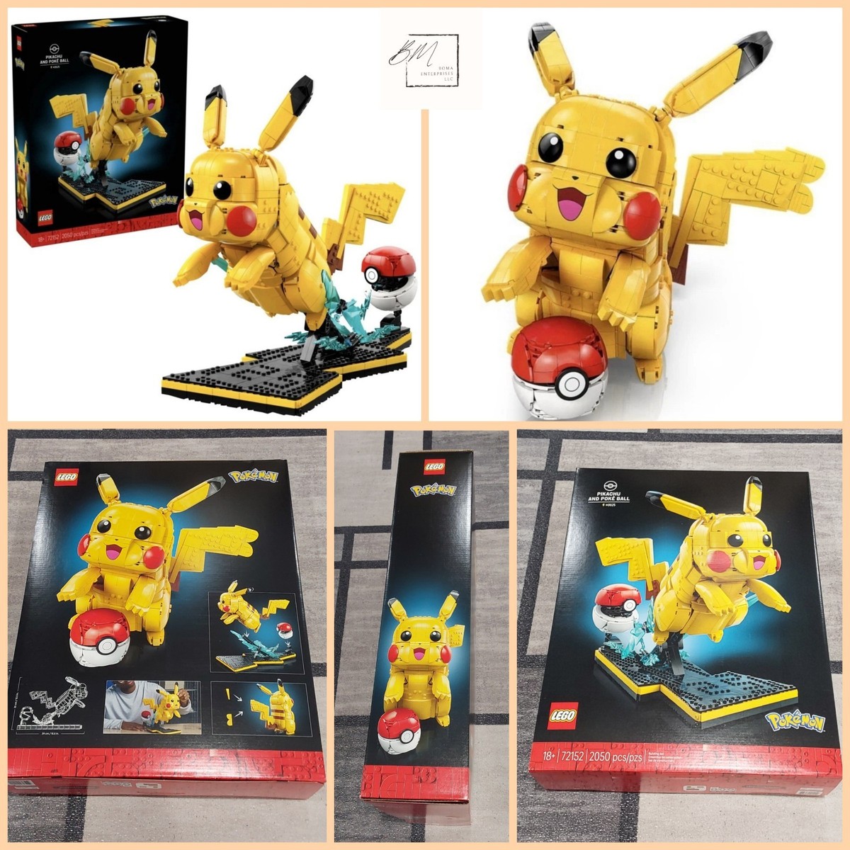 Lego 72152 POKÉMON Pikachu And Poke Ball 2050 pcs - NEW in Factory