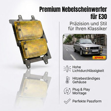 Nebelscheinwerfer SET Gelb Nebelleuchte ohne birne f�r BMW 3er E30 ab 85-93